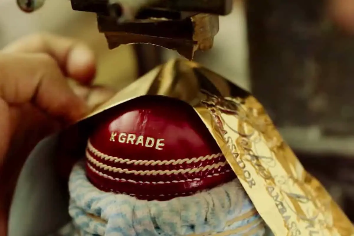 Branding on a cricket ball